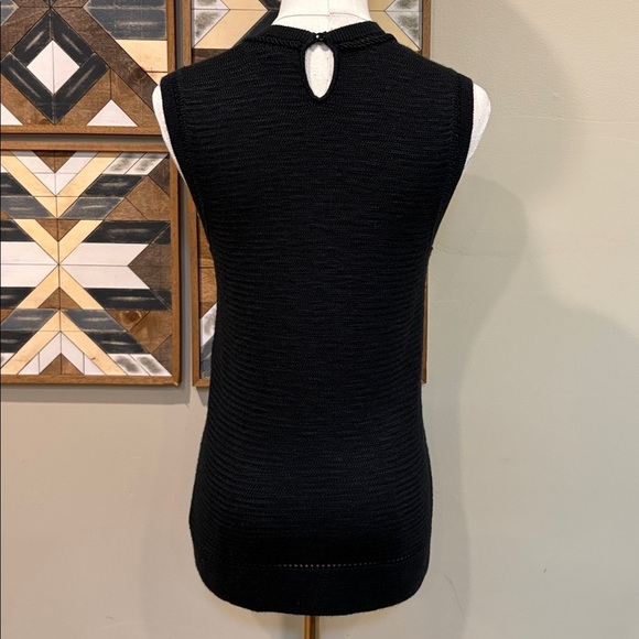 Ralph Lauren Collection Hand Knit Macrame Fringe Sleeveless Silk Sweater Top S - Picture 7 of 14
